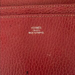 Elegant Red Leather Clutch